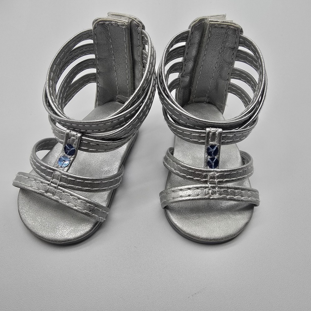 18" American Girl Doll Kanani Party Outfit Silver Gladiator Sandal